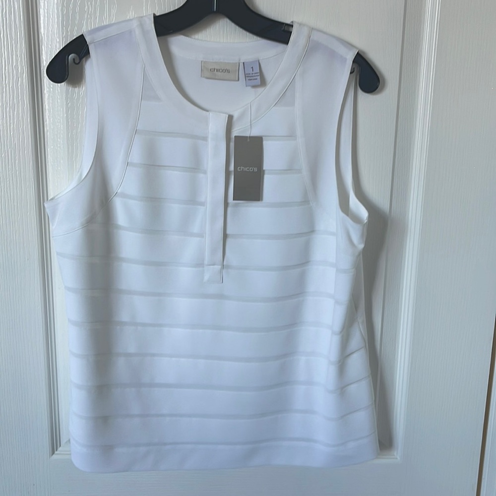 White Sleeveless Blouse